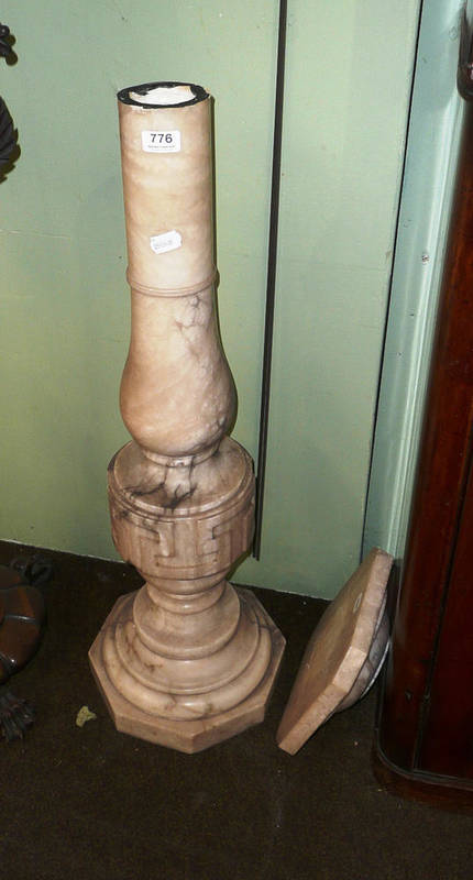 Lot 776 - Marble pedestal stand