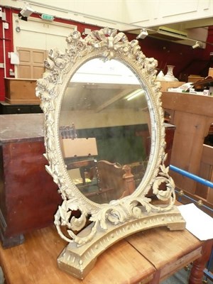 Lot 812 - Pine blanket chest and a plaster mirror (2)