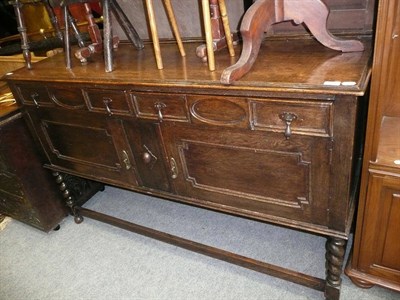 Lot 835 - 1930's oak sideboard