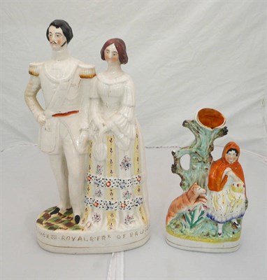 Lot 14 - Large Staffordshire group and another