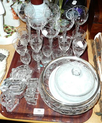 Lot 16 - A quantity of drinking glasses and other glass