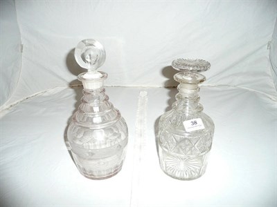 Lot 38 - Two Georgian decanters