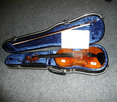 Lot 58 - German violin and bow