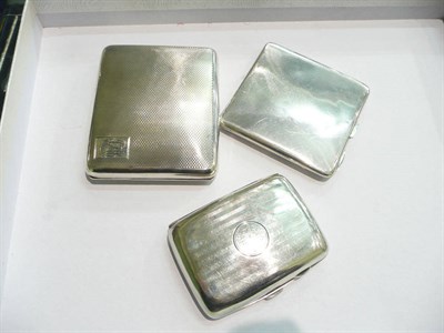 Lot 66 - Three silver cigarette cases