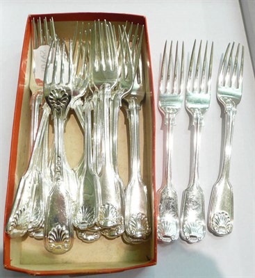 Lot 82 - Nineteen silver dessert forks