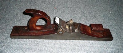 Lot 167 - A 21 1/2 Inch Steel Bodied Jointer Plane, with walnut infill and handle, iron lever cap, screw...