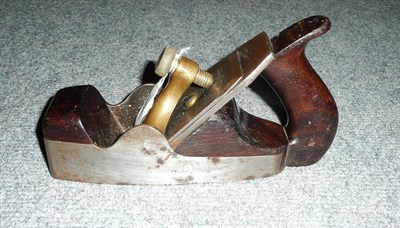 Lot 168 - A Spiers Steel Bodied Smoothing Plane, with rosewood infill and handle, brass lever cap stamped...