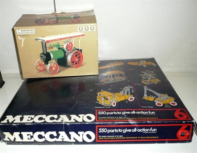 Lot 175 - Mamod engine and Meccano