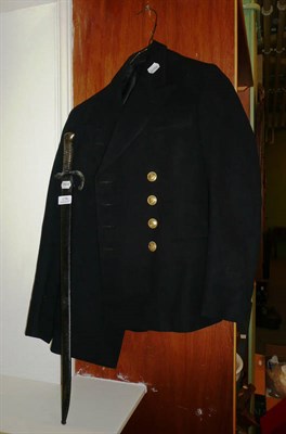 Lot 176 - French chasse-pot bayonet and a naval uniform