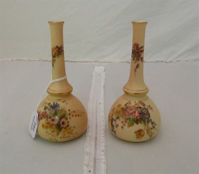 Lot 191 - Pair of Royal Worcester blush ivory vases