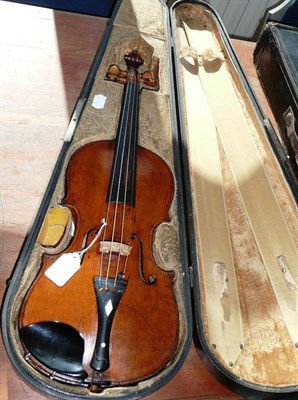 Lot 205 - An 18th Century German Violin, labelled 'Joann Paul Schorn, H.F. Muficus auch Lauten und...