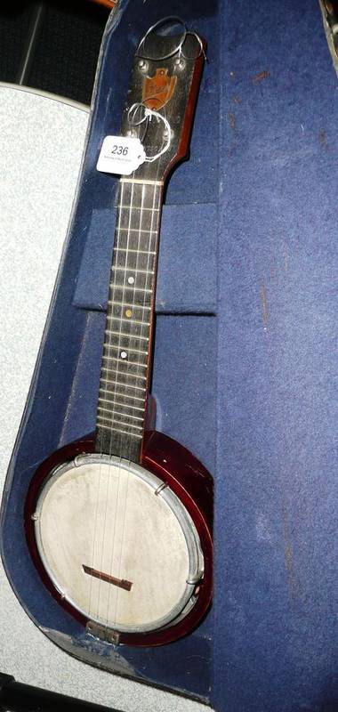 Lot 236 - A Keech "Banjolele" with resonator, cased