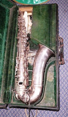 Lot 250 - A Silver Plated "Class A" Saxophone by Besson & Co., 198 Euston Road, London, no.2543, in a...