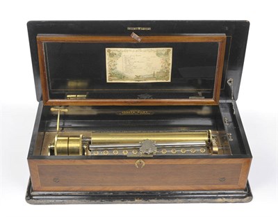 Lot 253 - A Late 19th Century Swiss Rosewood Sublime Harmony Cylinder  Musical Box by Thomas Dawkins &...