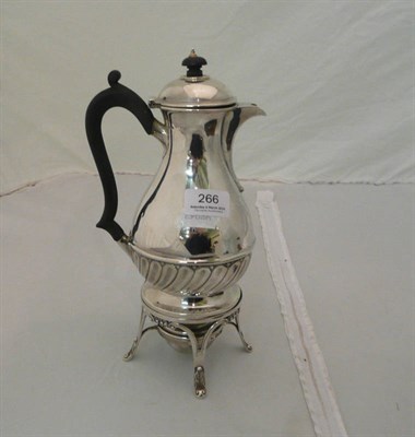 Lot 266 - An Edwardian coffee pot on stand