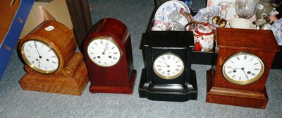 Lot 348 - Four mantel clocks