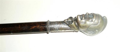 Lot 367 - A walking stick with head mount