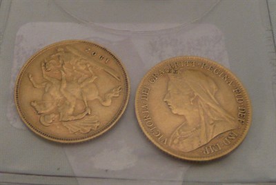 Lot 410 - Two half sovereigns 1899 and 1902