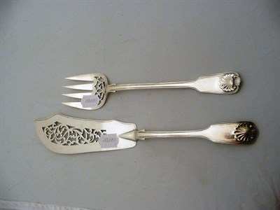 Lot 417 - Fish slice and fork