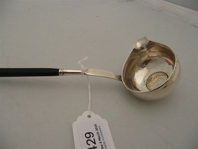 Lot 429 - Silver and whale bone punch ladle