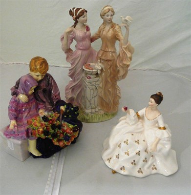 Lot 465 - Two Doulton china figures and a Coalport figure