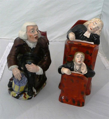 Lot 489 - Two 19th century figures, Moses and The Night Watchman