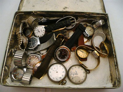 Lot 563 - A quantity of wristwatches and three pocket watches