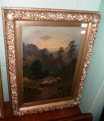 Lot 638 - Campbell, oil on canvas, sheep and dog