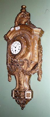 Lot 648 - Gilt and gesso Cartel clock