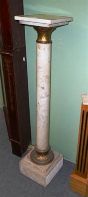 Lot 662 - Gilt metal mounted marble column