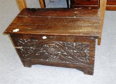 Lot 664 - Small 17th century carved oak coffer