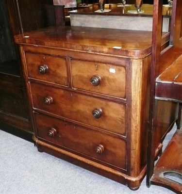 Lot 675 - Victorian mahogany three height chest