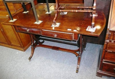 Lot 692 - A yew wood veneered sofa table