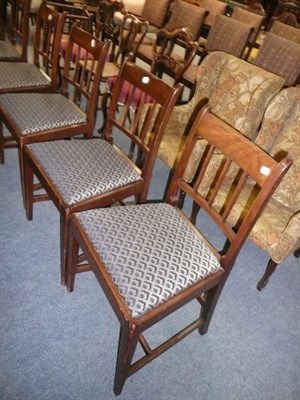 Lot 710 - A set of six late George III mahogany dining chairs