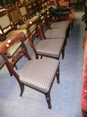 Lot 715 - A set of four William IV mahogany dining chairs