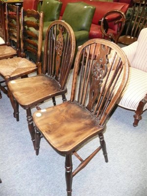 Lot 719 - Two wheel-back Windsor chairs