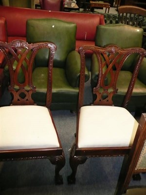 Lot 721 - Pair of Chippendale-style chairs