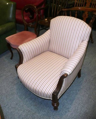 Lot 722 - Late Victorian armchair and a bedroom chair