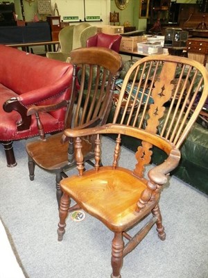 Lot 724 - Windsor armchair and another chair