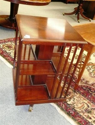 Lot 732 - Mahogany revolving bookcase