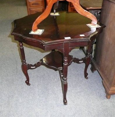 Lot 742 - A late Victorian/Edwardian walnut two-tier occasional table