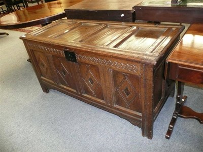 Lot 745 - An oak coffer