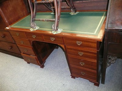 Lot 756 - Acorn mahogany pedestal desk