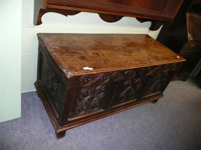 Lot 774 - 17th century carved oak coffer