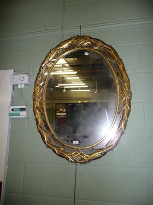 Lot 785 - Gilt framed oval mirror