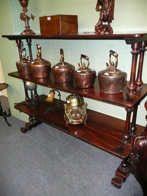 Lot 793 - Victorian mahogany three tier buffet