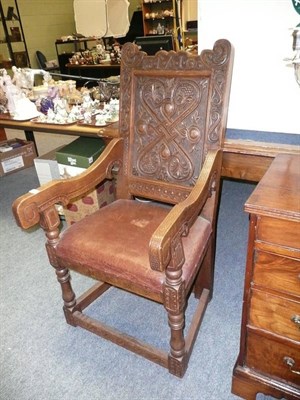 Lot 796 - Pair of oak chairs