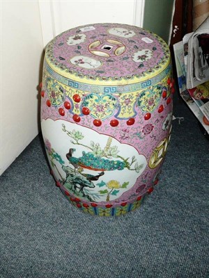 Lot 804 - Chinese barrel-shaped conservatory seat