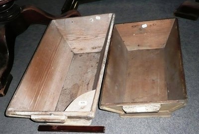 Lot 819 - Two rectangular pine troughs