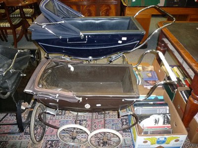 Lot 821 - Early 20th century pram, Silver Cross pram and another